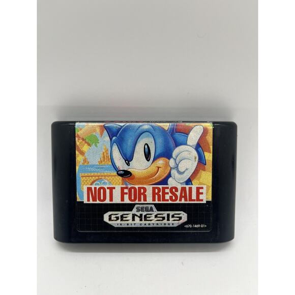 Sonic the Hedgehog (Sega Genesis 1991) Not For Resale Tested Authentic Cart Only - Picture 1 of 5